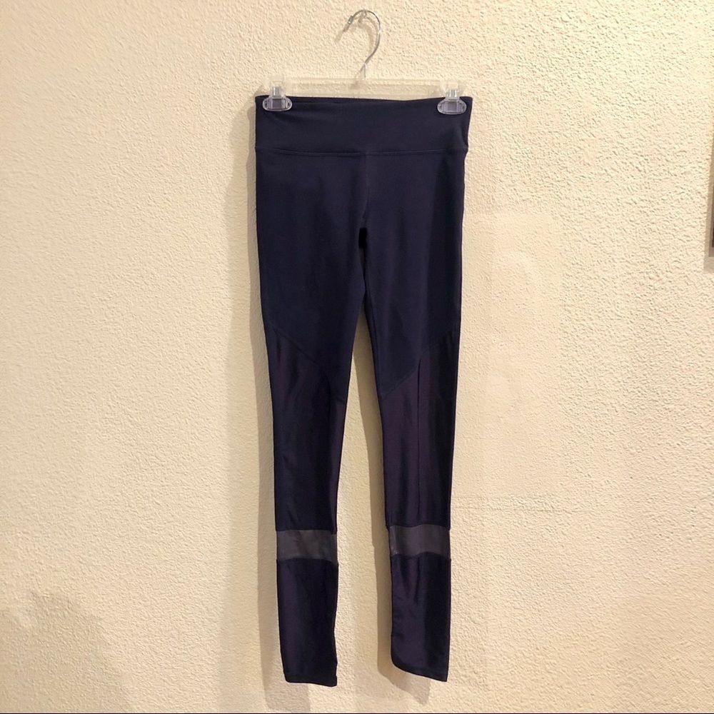 Fabletics Navy Blue Mesh Leggings
